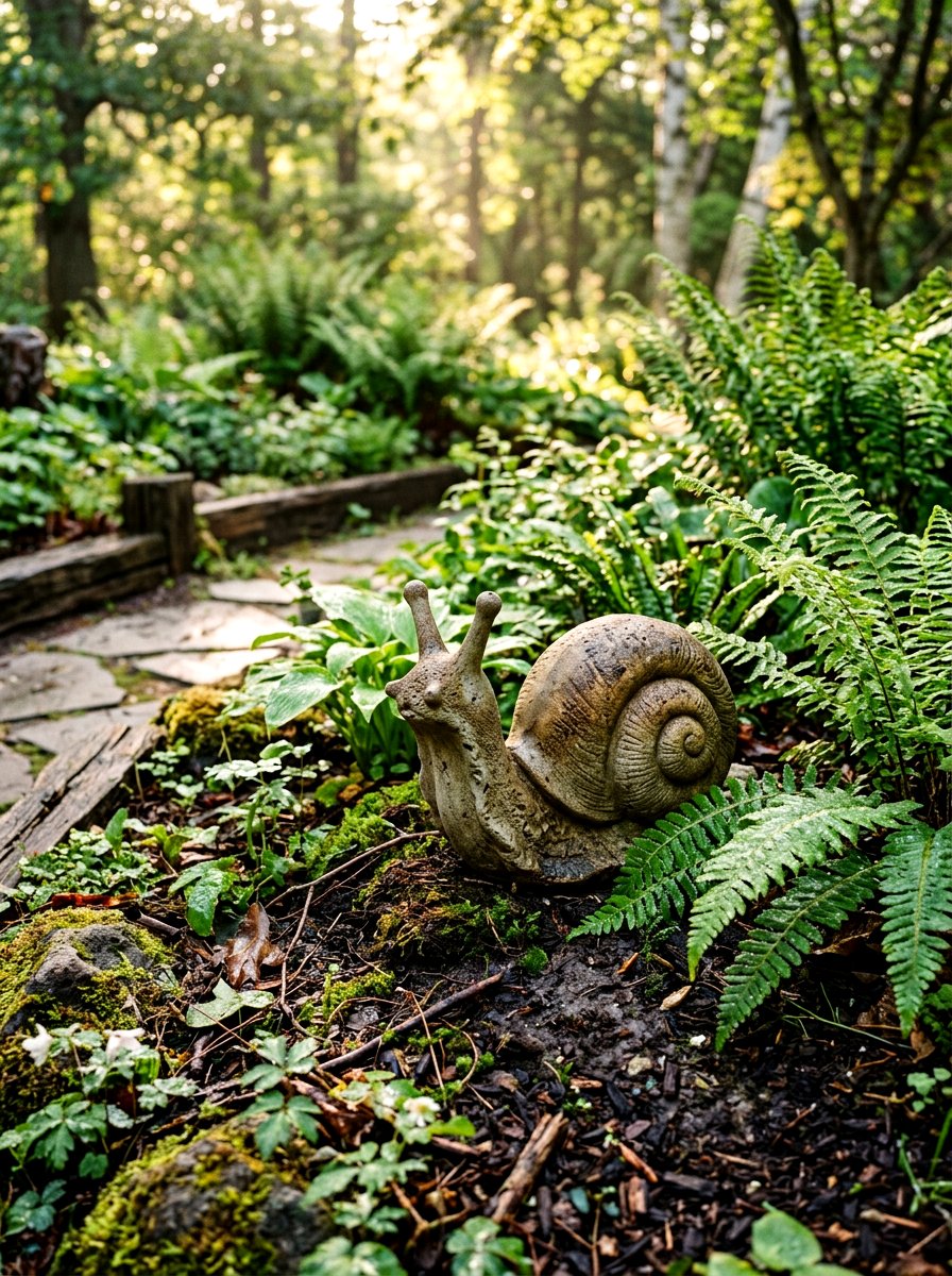 Concrete Snail Statue - 25 Spring Snail Planter Ideas