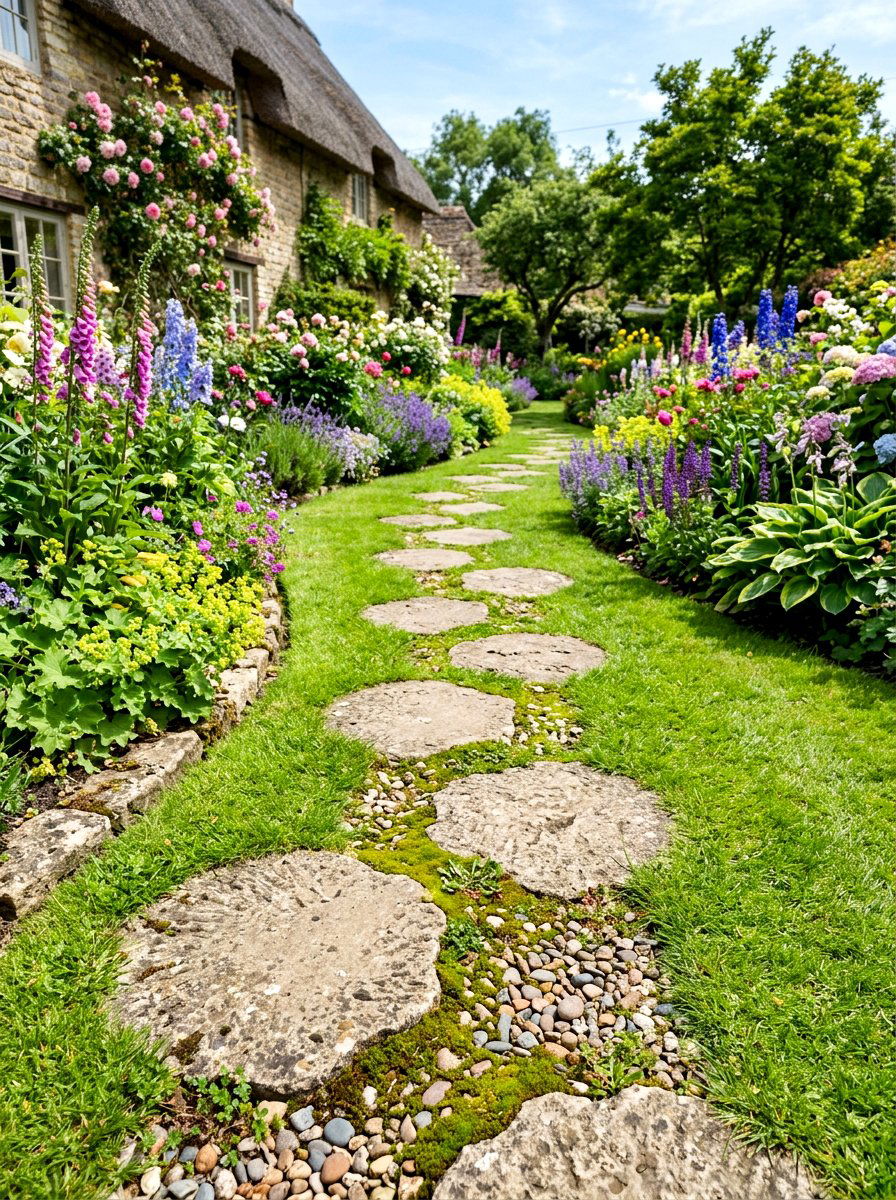 Concrete Stepping Stone - 25 Spring Concrete Garden Decor Ideas