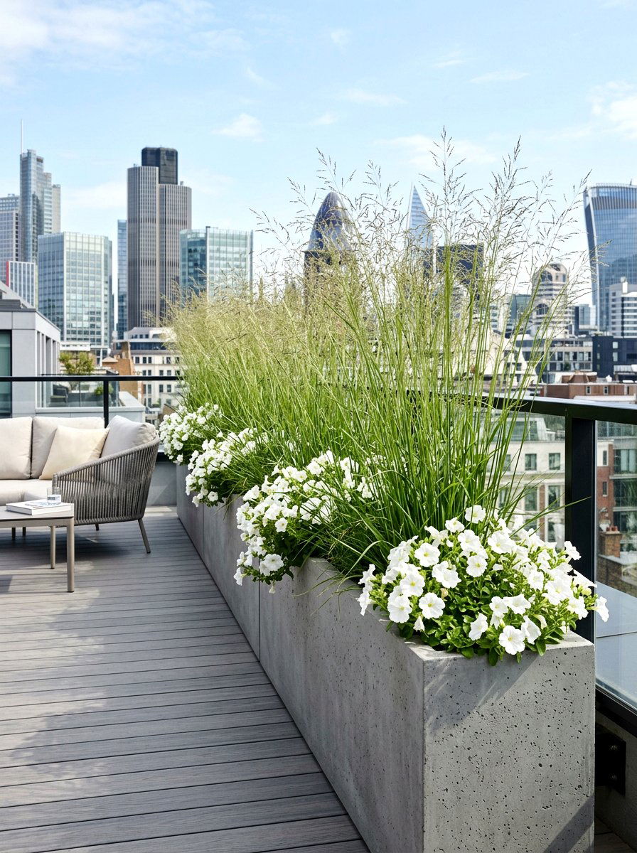 Concrete Trough Planter - 25 Spring Concrete Garden Decor Ideas