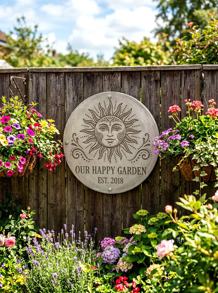Concrete Wall Plaque - 25 Spring Concrete Garden Decor Ideas