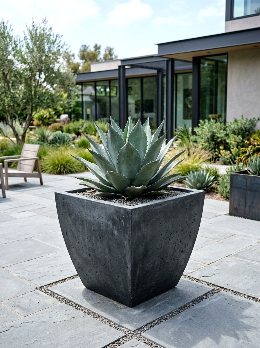 Concrete planter modern - 25 Spring Planter Ideas