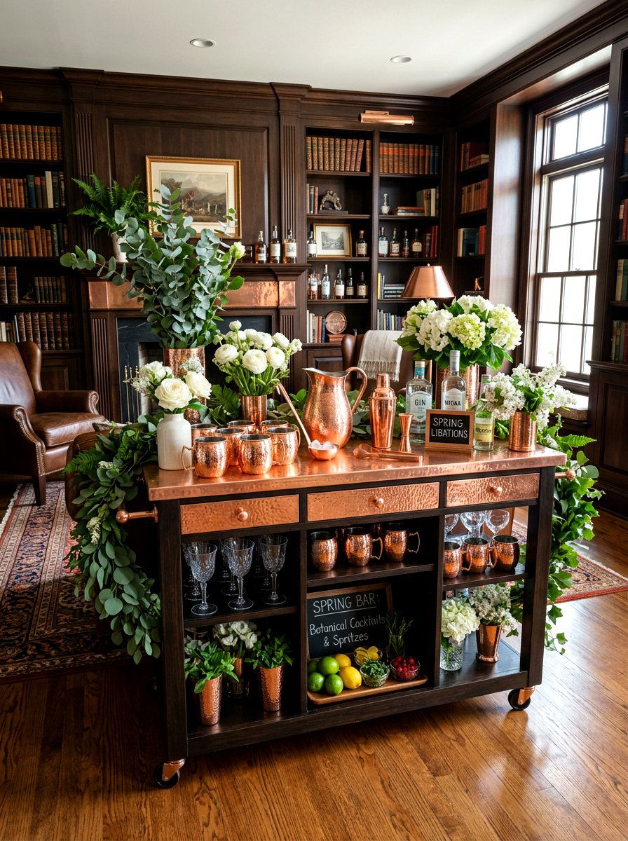 Copper Accents Spring Bar - 25 Spring Bar Cart Decor Ideas