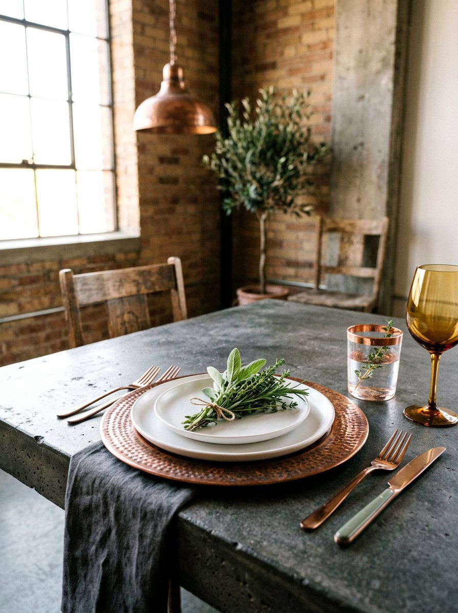 Copper Finish Charger - 25 Spring Charger Plate Ideas