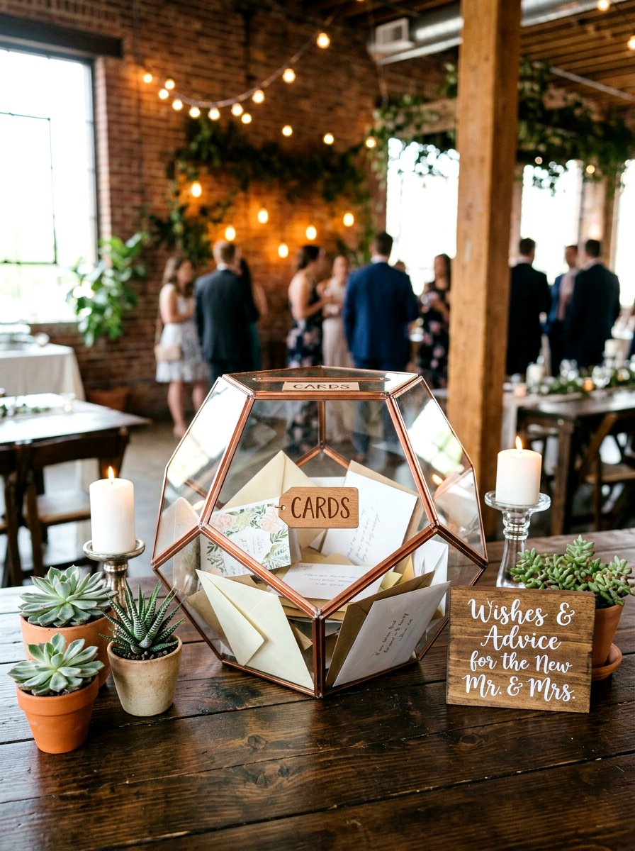 Copper Frame Card Box - 25 Spring Wedding Card Box Ideas