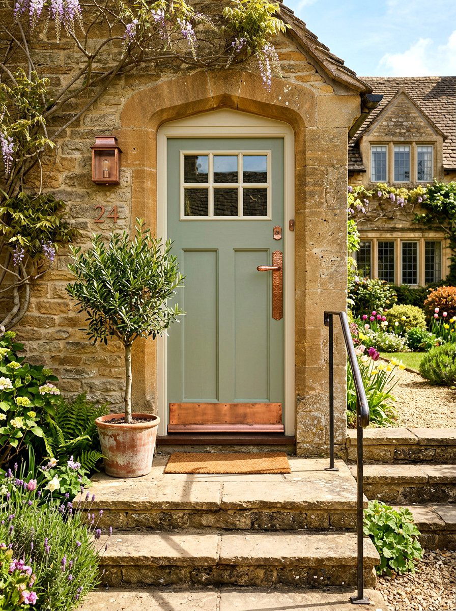 Copper Front Door Handle - 25 Spring Copper Accent Decor Ideas