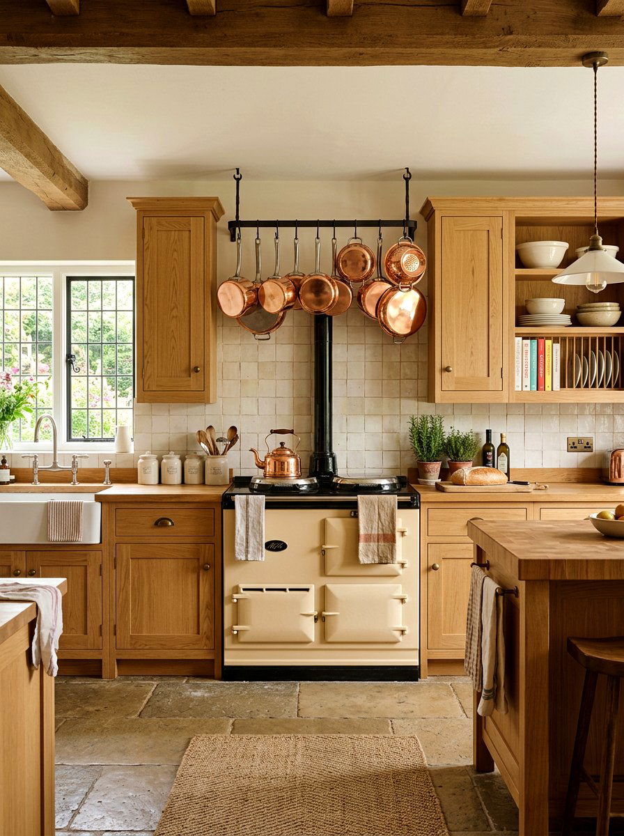 Copper Pot Kitchen Styling - 25 Spring Stove Decor Ideas