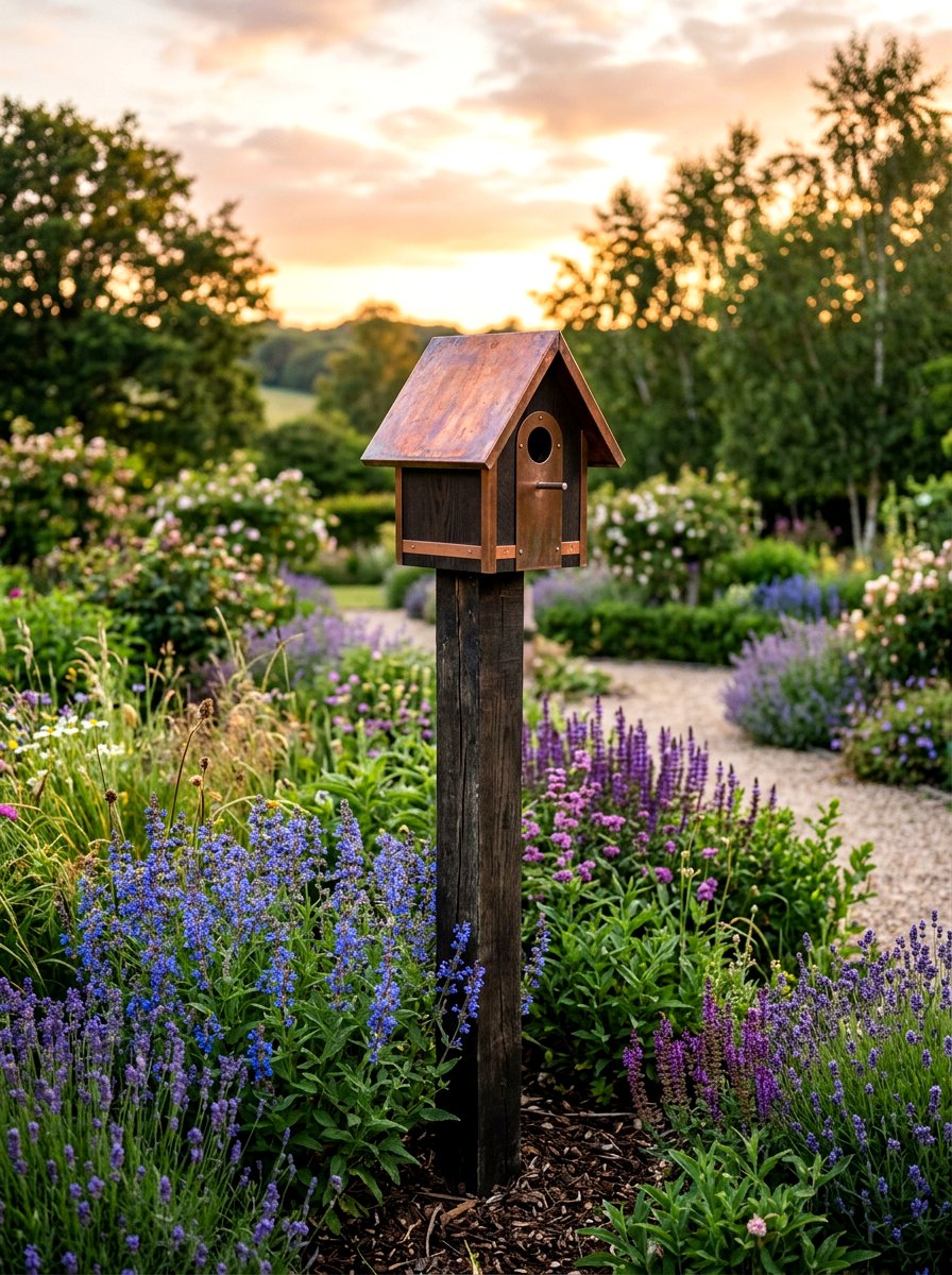 Copper Roof Birdhouse - 25 Spring Birdhouse Decor Ideas