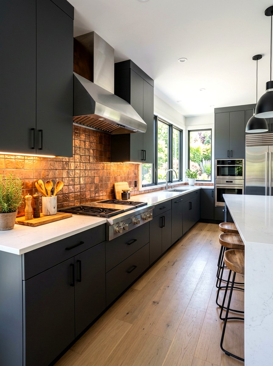 Copper Tile Backsplash - 25 Spring Copper Accent Decor Ideas