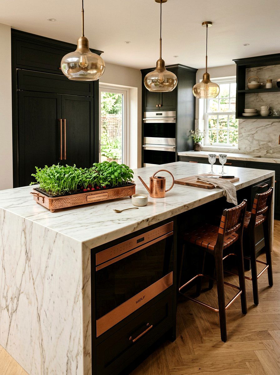 Copper Tray Microgreen Planter - 25 Spring Microgreen Decor Ideas