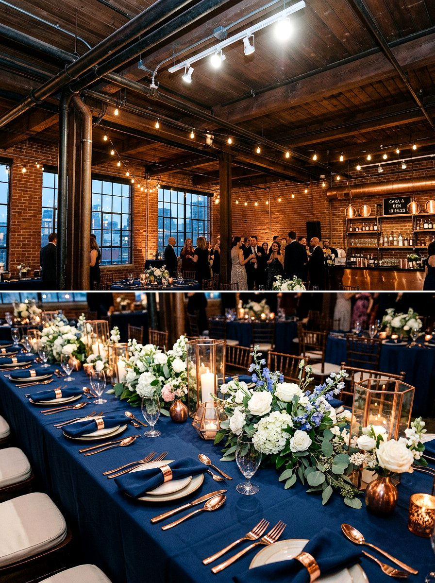 Copper Wedding Accent - 25 Spring Wedding Table Decor Ideas