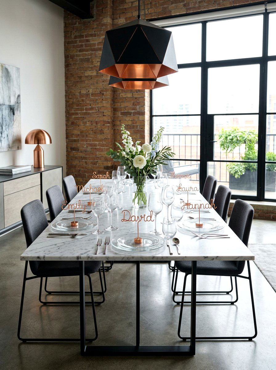 Copper Wire Name - 25 Spring Place Card Ideas