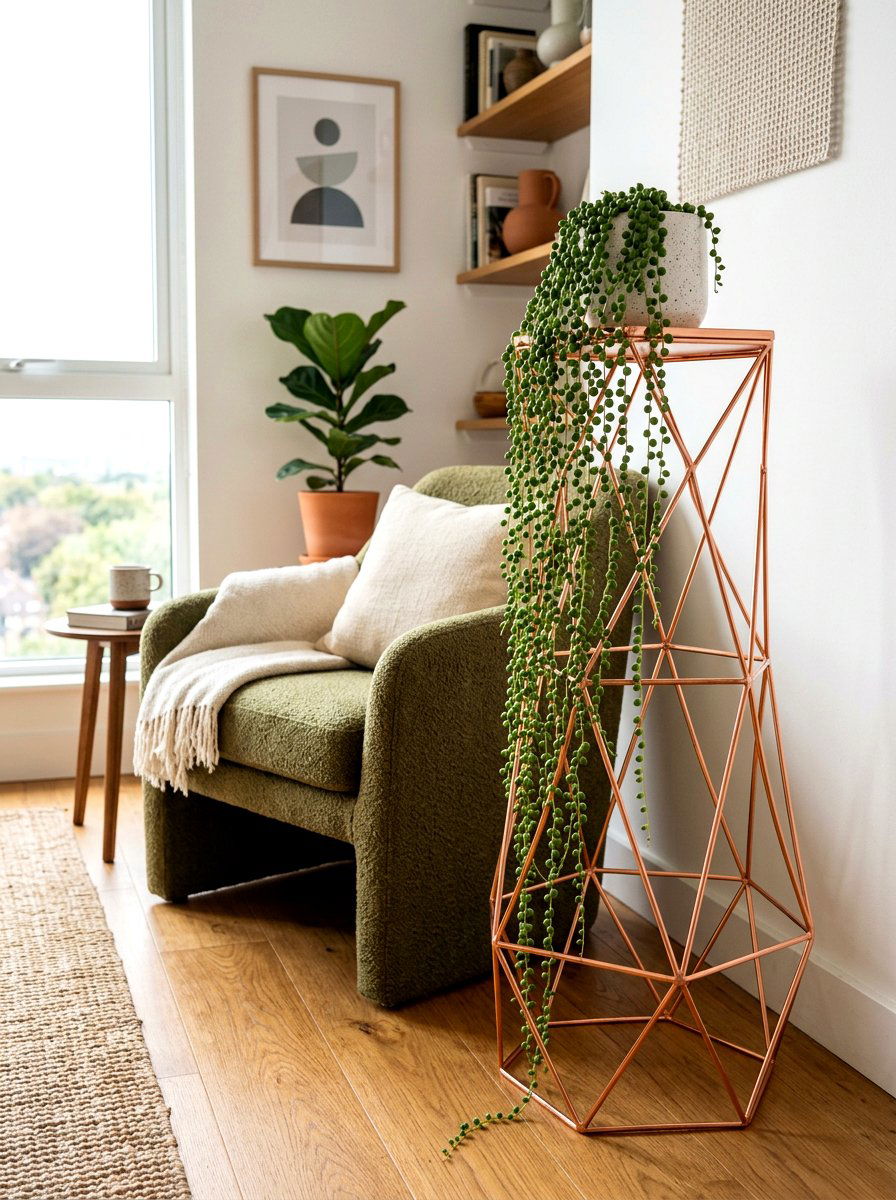 Copper Wire Stand - 25 Spring Plant Stand Ideas
