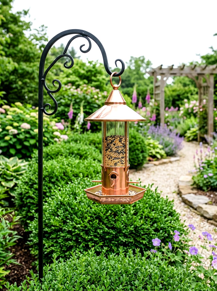 Copper bird feeder - 25 Spring Bird Feeder Decor Ideas