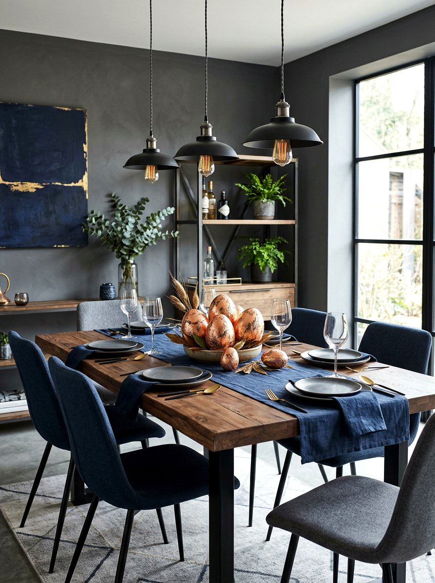 Copper leaf eggs - 25 Spring Decorative Egg Ideas