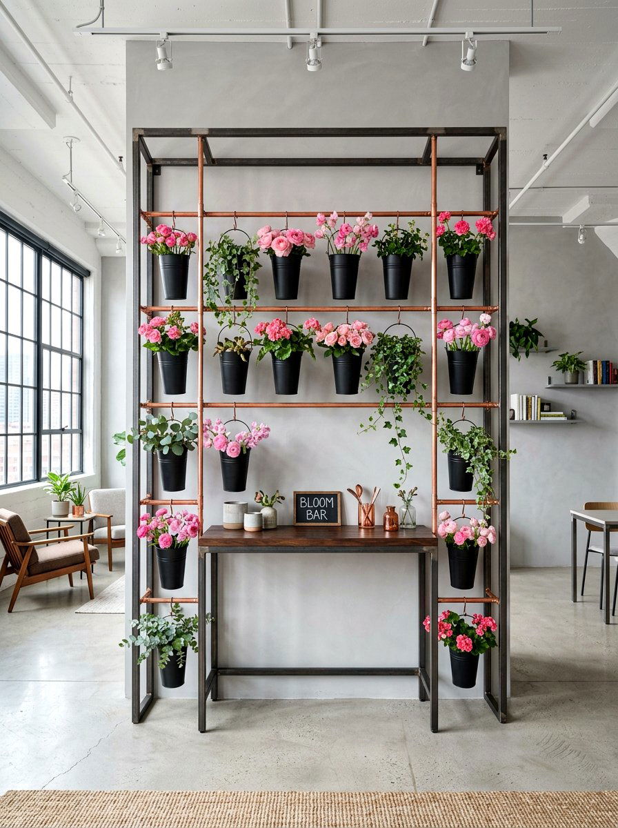 Copper pipe rack - 25 Spring Bloom Bar Ideas