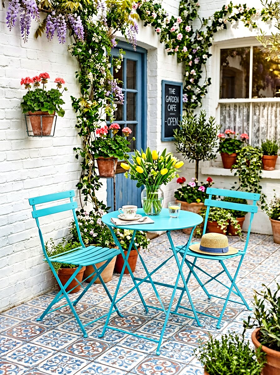 Corner Bistro Set - 25 Spring Patio Corner Decor Ideas