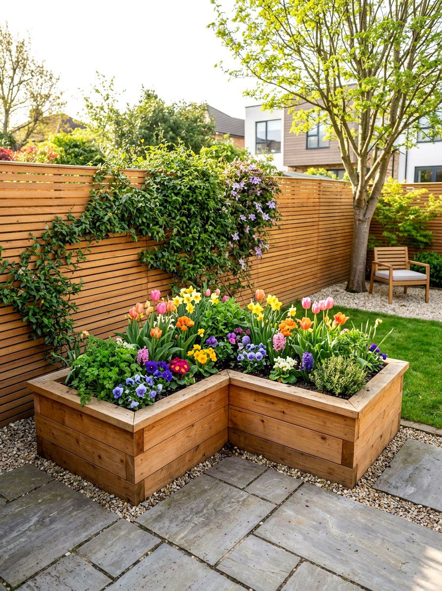 Corner Raised Bed Planter - 25 Spring Raised Bed Decor Ideas