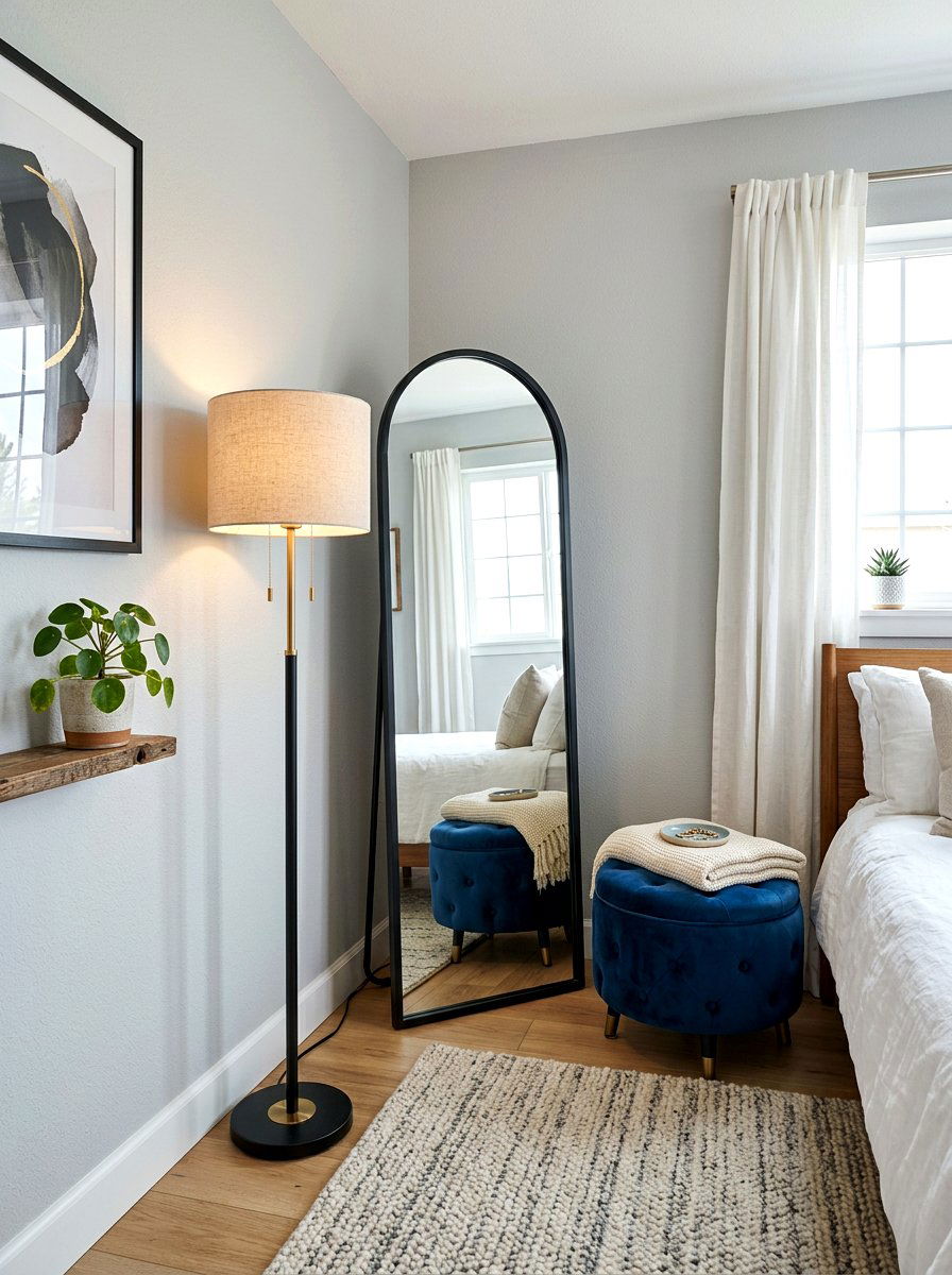 Corner Standing Mirror - 25 Spring Bedroom Mirror Ideas