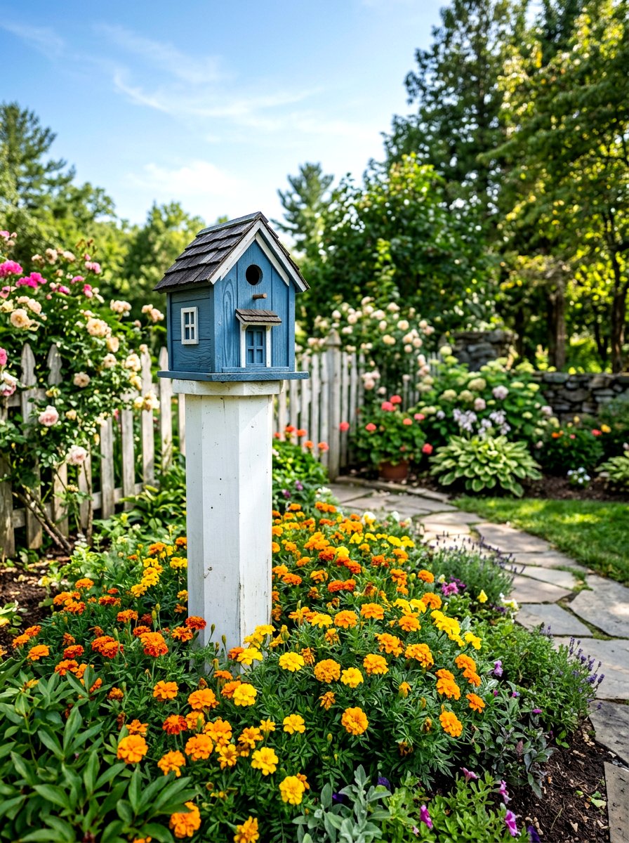 Corner bird house - 25 Spring Porch Corner Decor Ideas