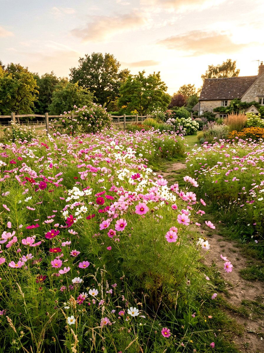 Cosmos Wildflower Meadow - 25 Spring Annual Flower Ideas
