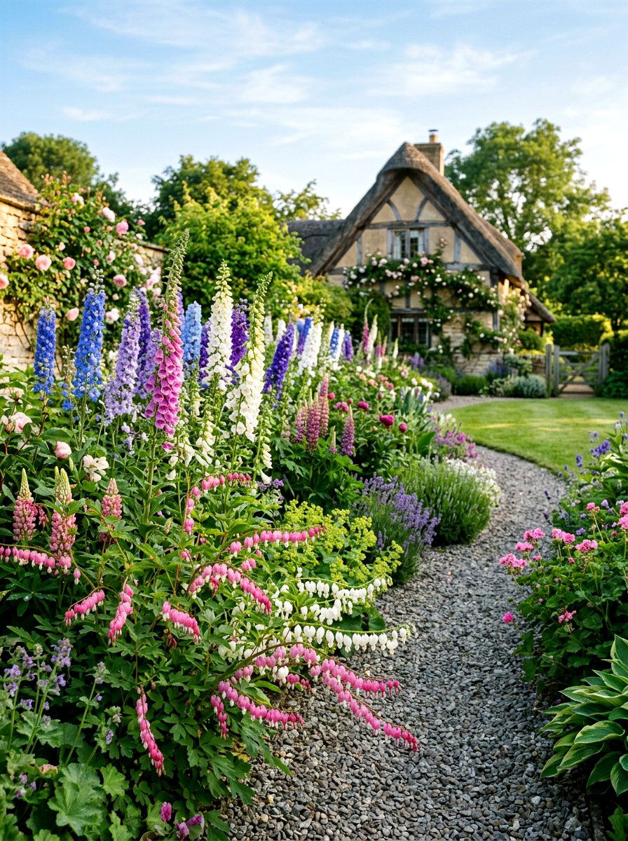 Cottage Garden Border - 25 Spring Flower Border Ideas