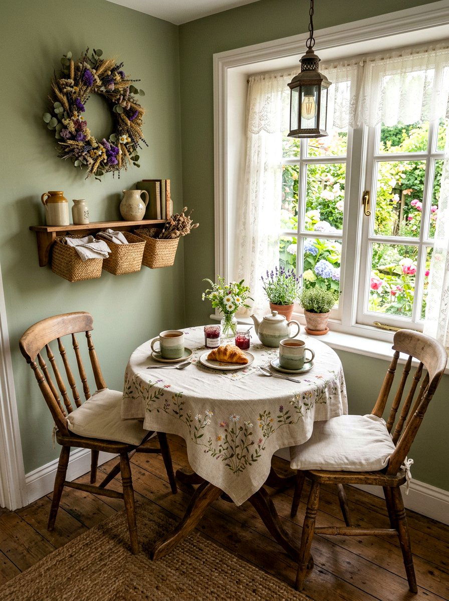 Cottagecore Breakfast Nook - 25 Spring Breakfast Nook Decor Ideas
