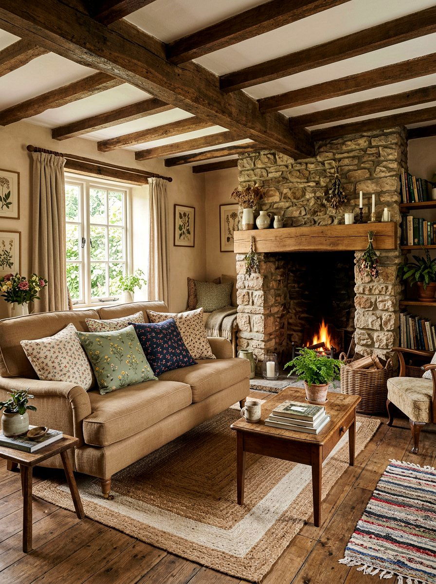 Cottagecore Floral Pillow Set - 25 Spring Floral Pillow Ideas