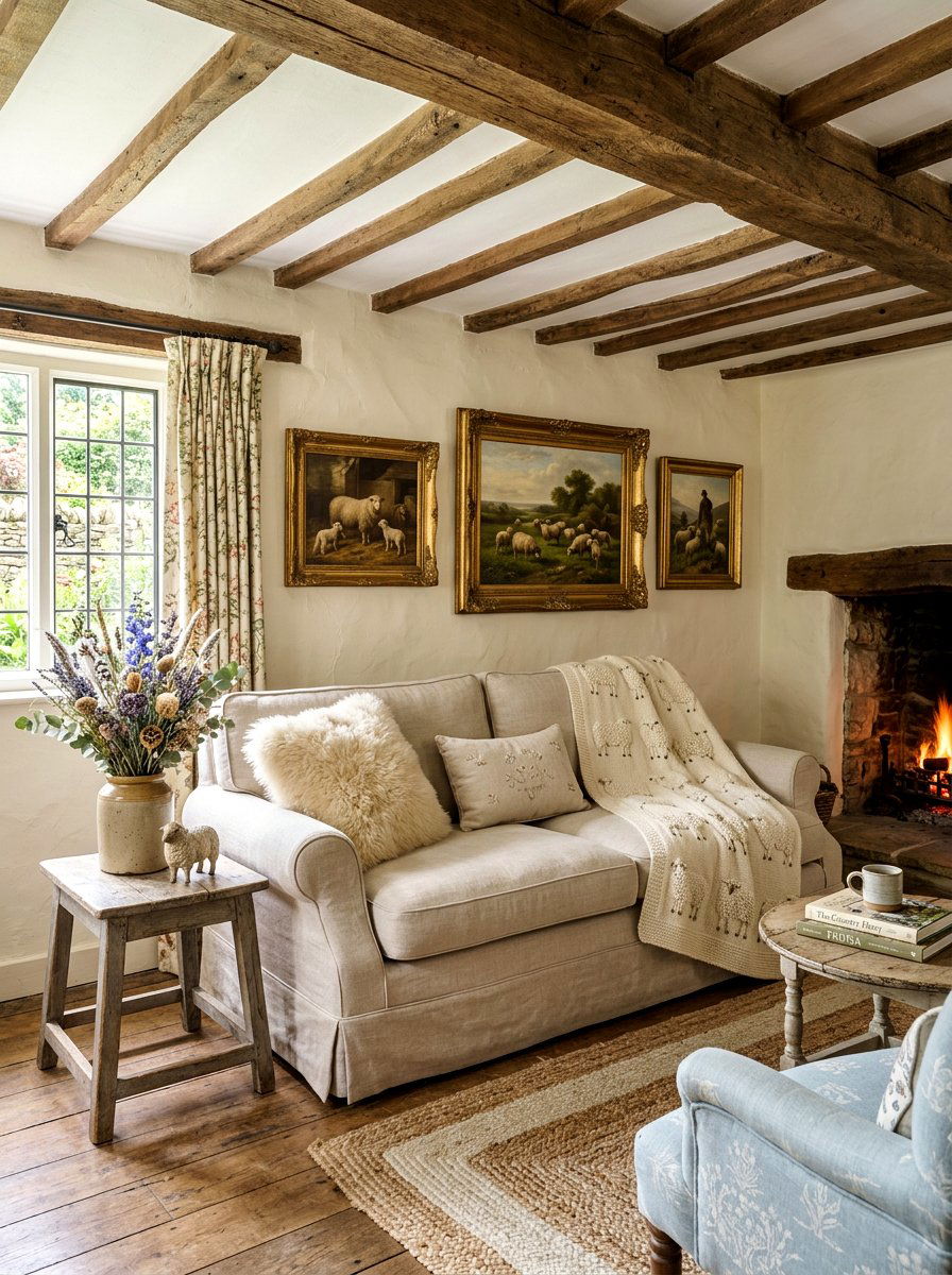 Cottagecore Living Room - 25 Spring Lamb Decor Ideas