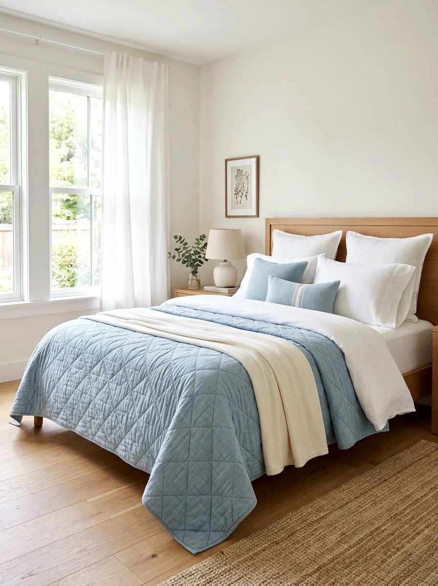 Cotton Bedroom Linens - 25 Spring Mobile Home Decor Ideas