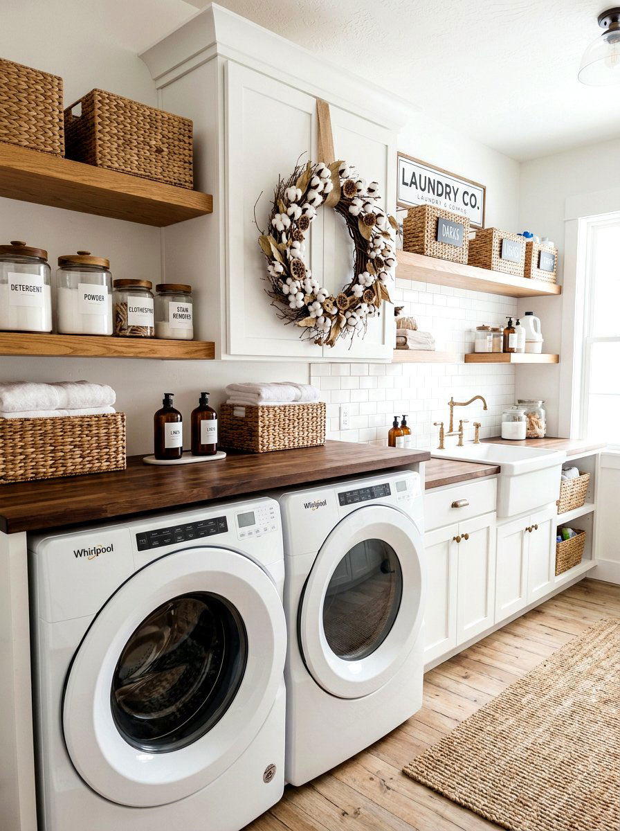 Cotton Boll Wreath - 25 Spring Dried Floral Wreath Ideas