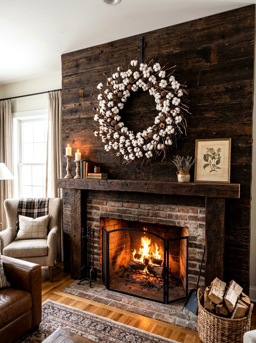 Cotton Boll Wreath - 25 Spring Oversized Wreath Ideas