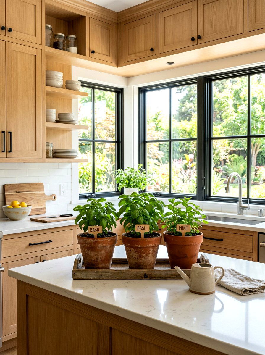 Countertop herb garden - 25 Spring Kitchen Refresh Ideas