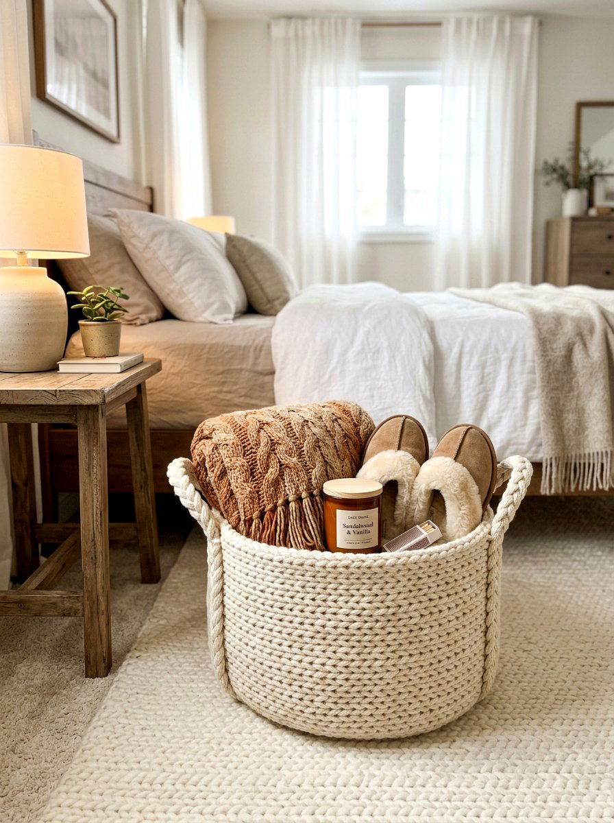 Cozy Home Basket - 25 Spring Basket Filler Ideas