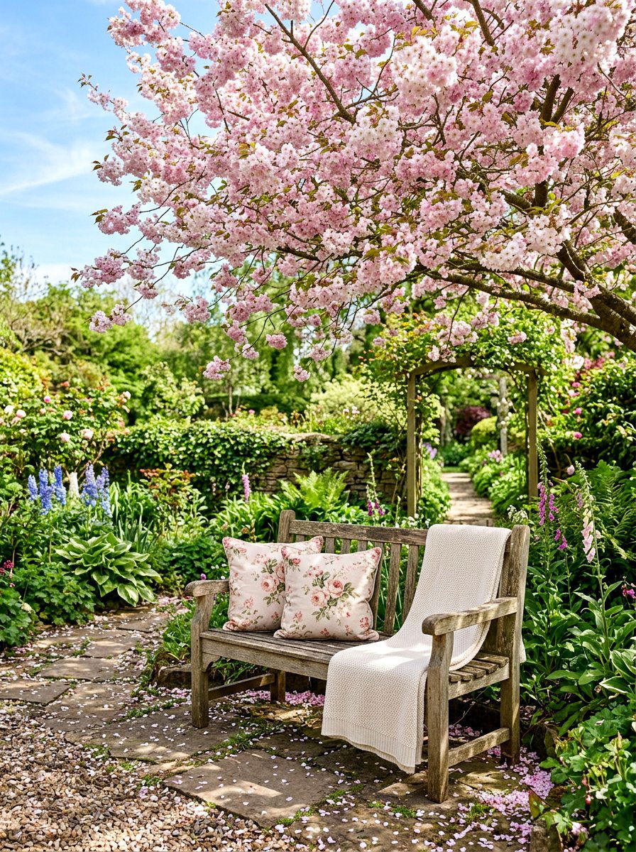Cozy garden seating - 25 Garden Spring Decor Ideas