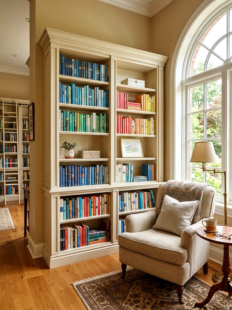 Cream Chalk Paint Bookshelf - 25 Spring Chalk Paint Furniture Ideas