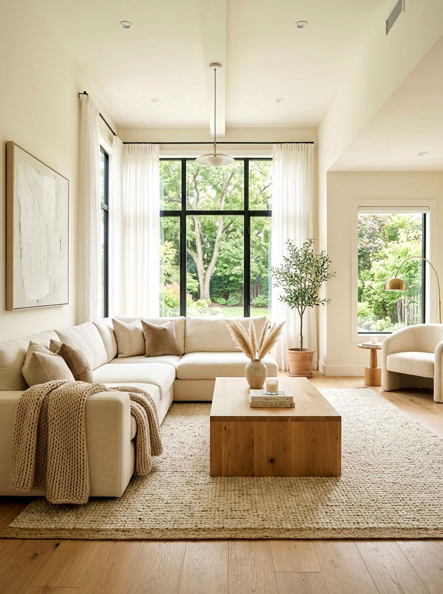 Cream living room - 25 Spring Cream Decor Ideas