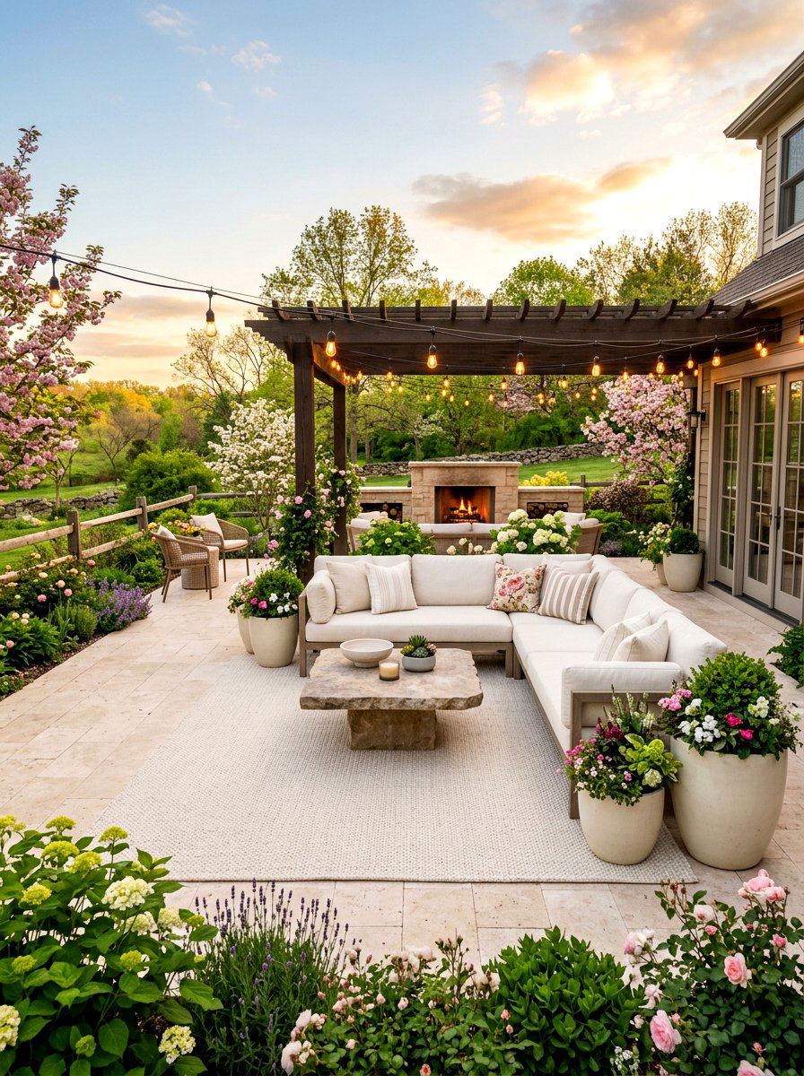 Cream outdoor patio - 25 Spring Cream Decor Ideas