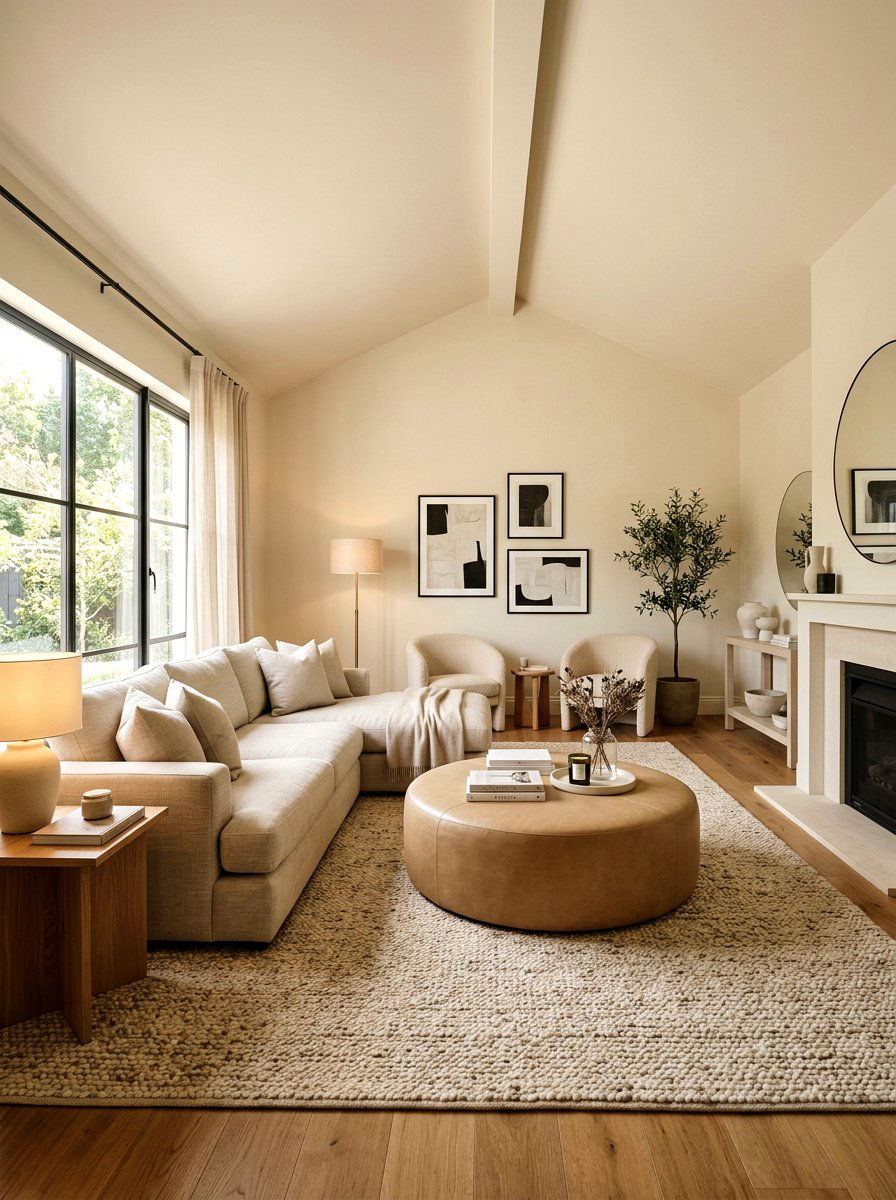 Creamy beige lounge - 25 Spring Pastel Color Palette Ideas