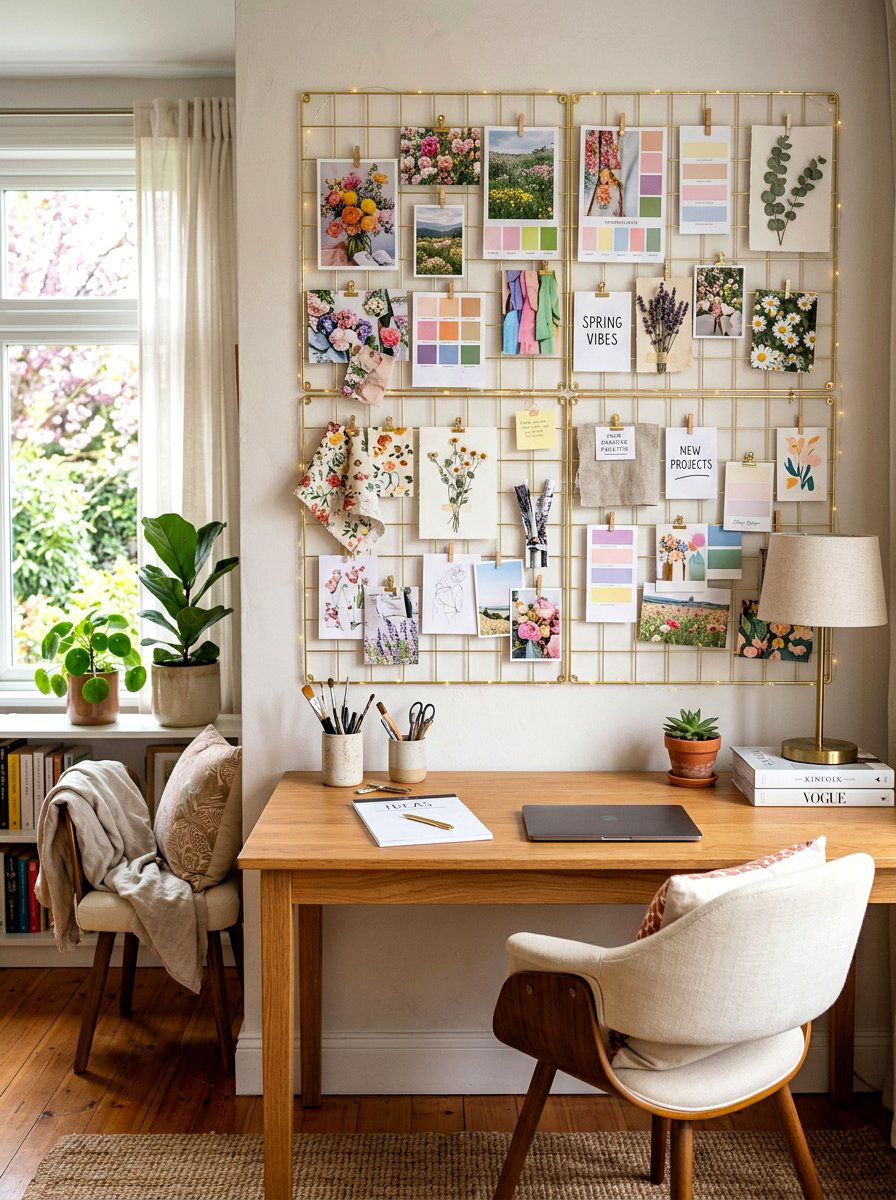 Creative Mood Board - 25 Spring Home Office Decor Ideas
