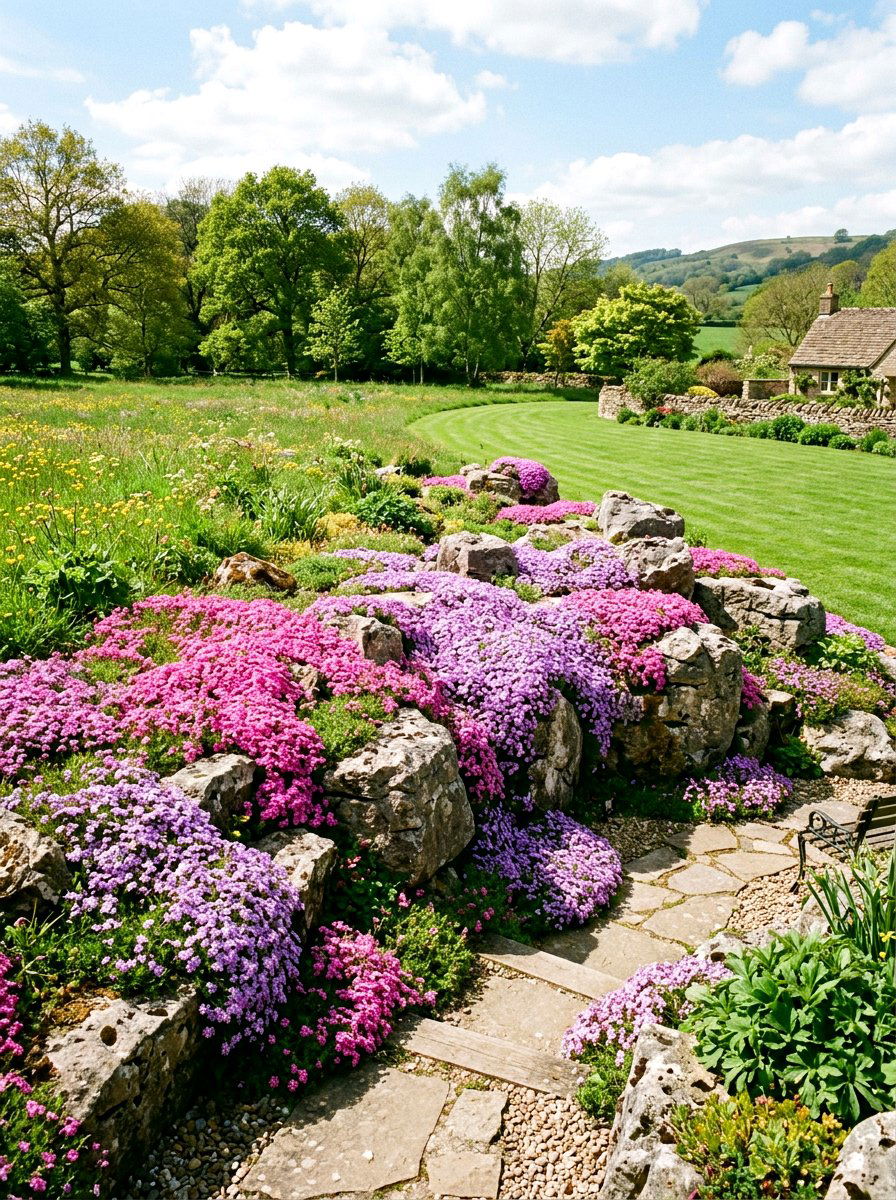 Creeping Phlox Rock Garden - 25 Spring Rock Garden Ideas