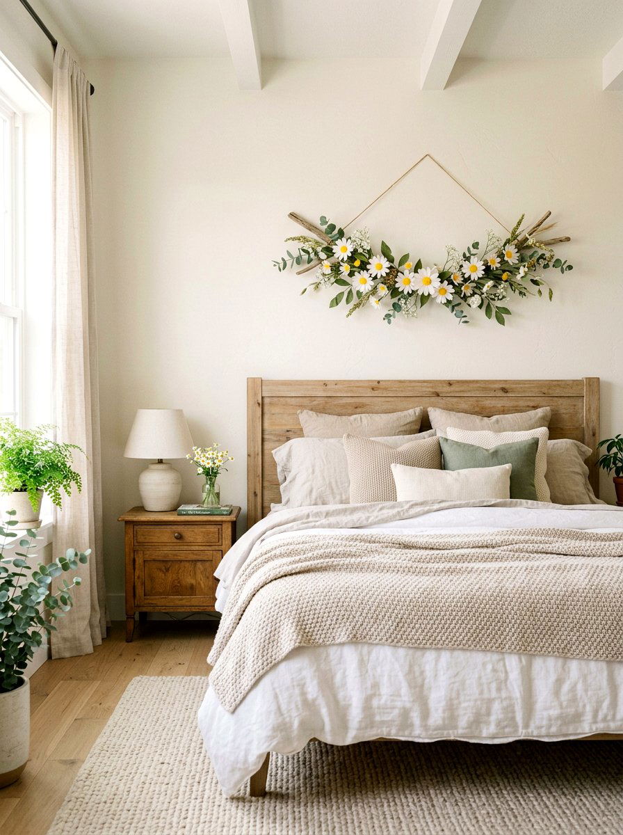 Crepe paper daisy wall hanging - 25 Spring Paper Craft Ideas