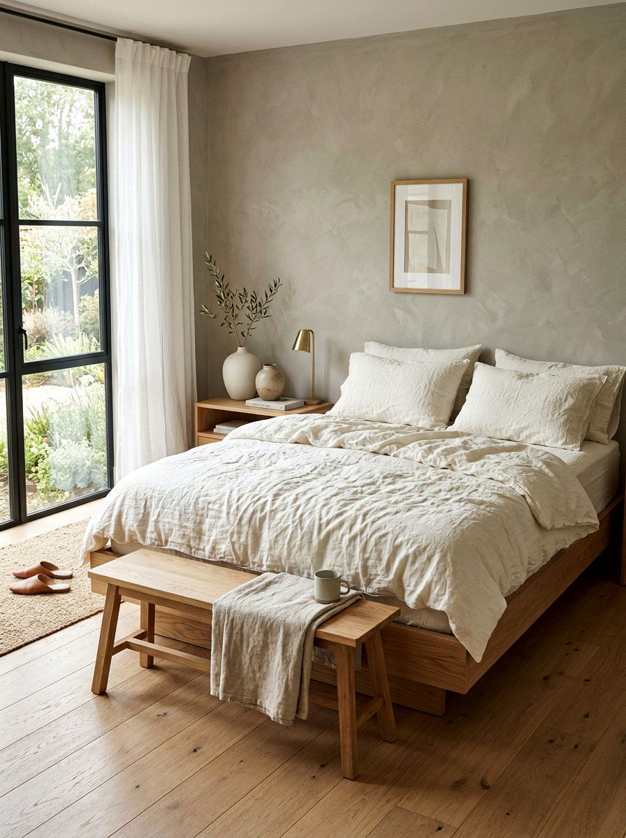 Crinkled Linen Bedding - 25 Spring Bedroom Linen Ideas