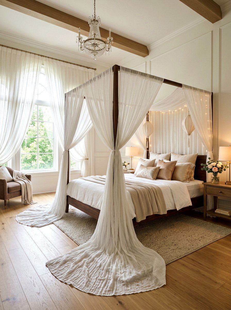 Crinkled Voile Drape - 25 Spring Window Treatment Ideas