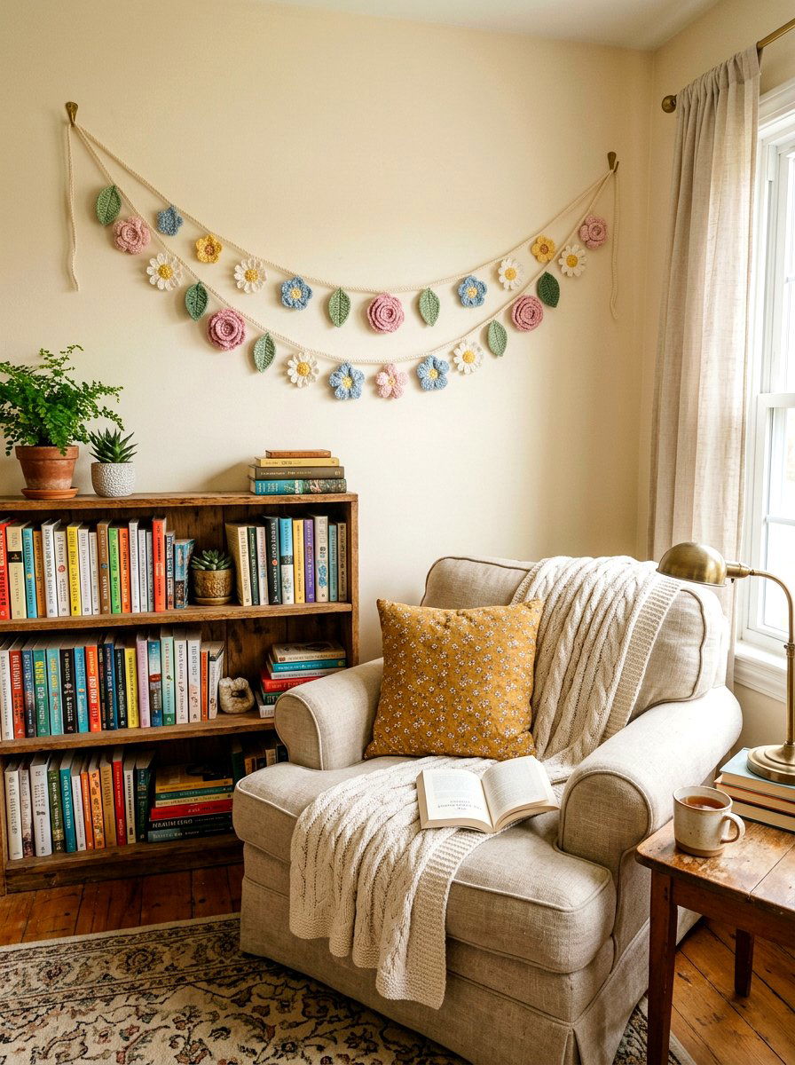 Crochet Flower Bunting - 25 Spring Banner Ideas