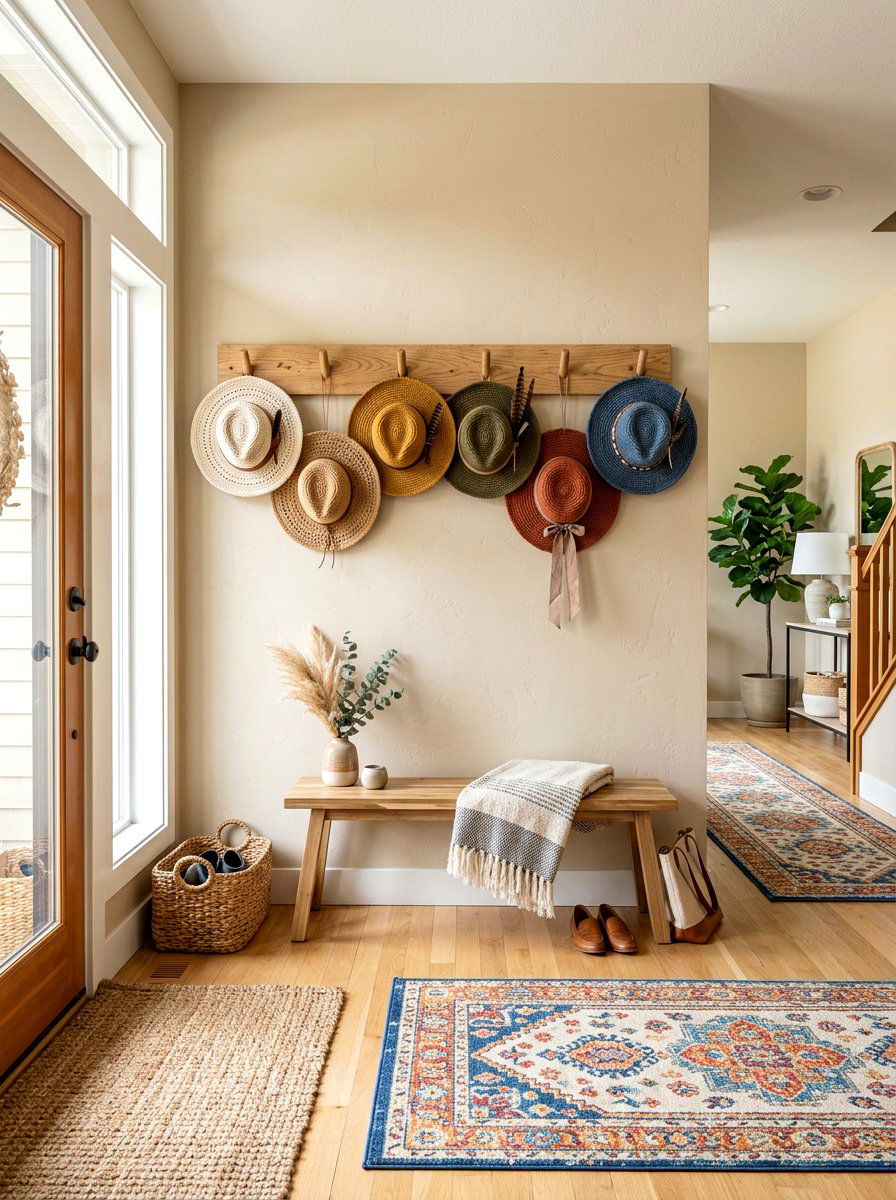 Crochet Hat Display - 25 Spring Crochet Decor Ideas