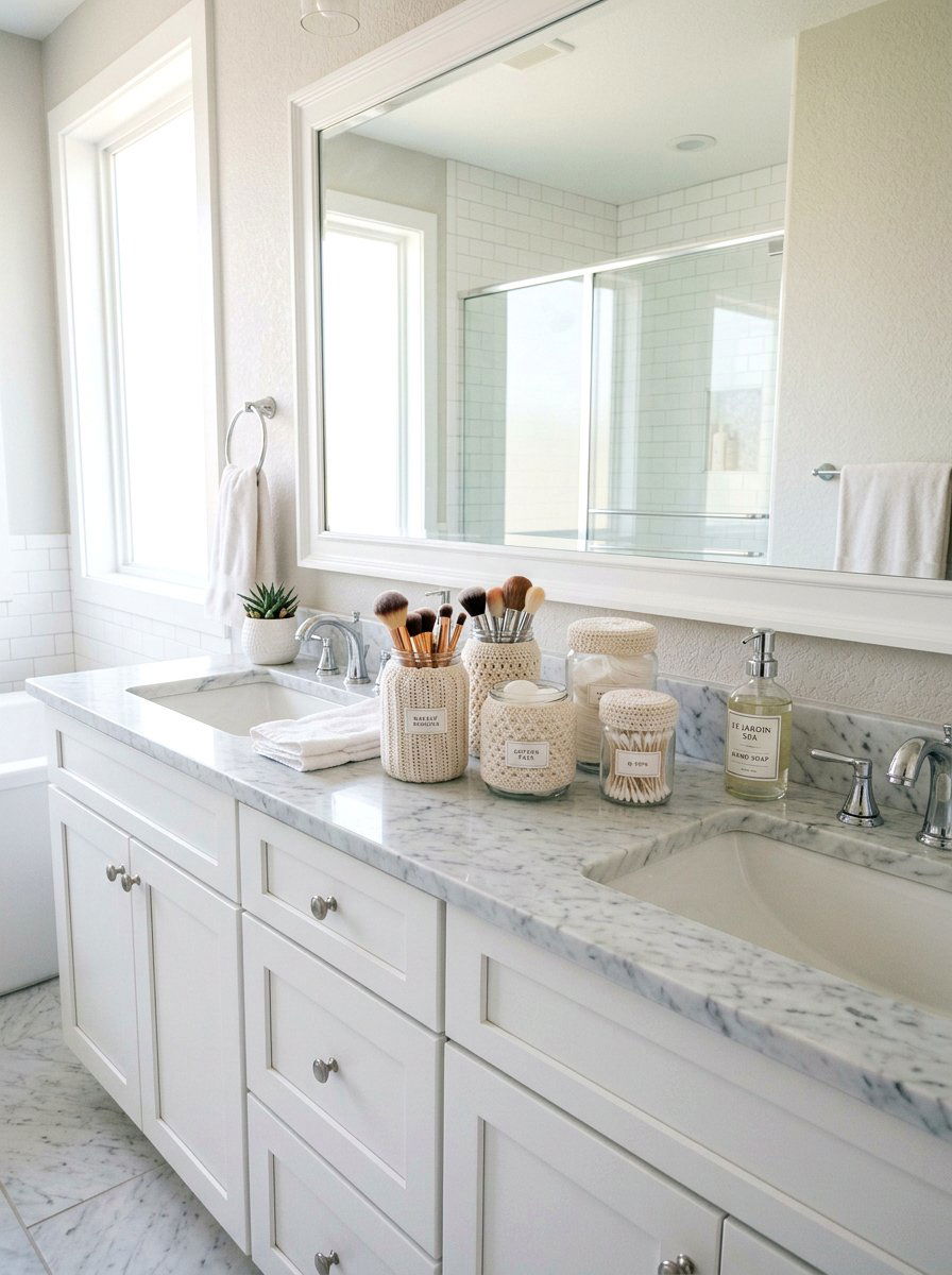 Crochet Jar Cover - 25 Spring Crochet Decor Ideas