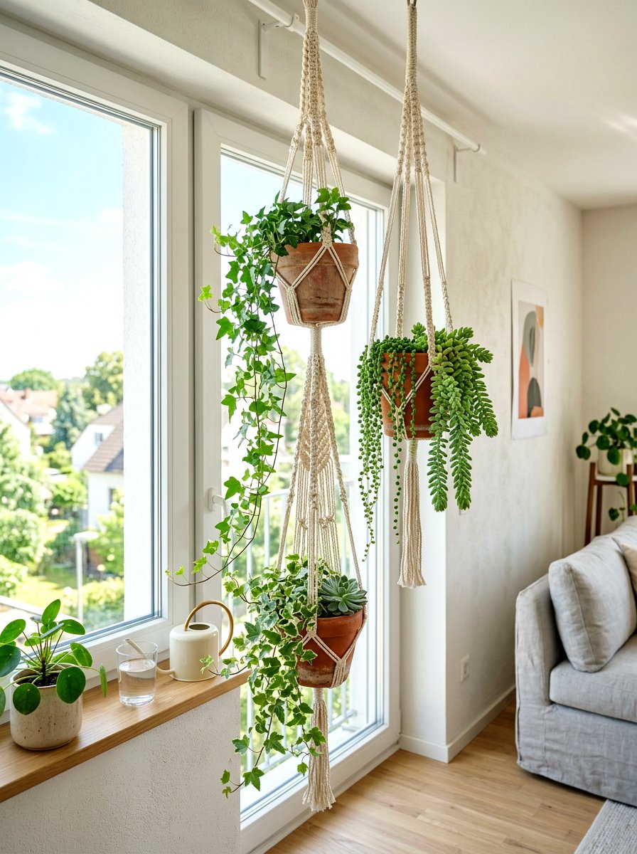 Crochet Plant Hanger - 25 Spring Crochet Decor Ideas