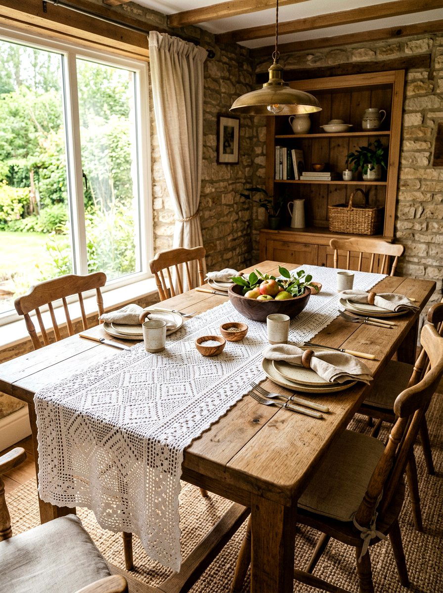 Crochet Table Runner - 25 Spring Table Runner Ideas