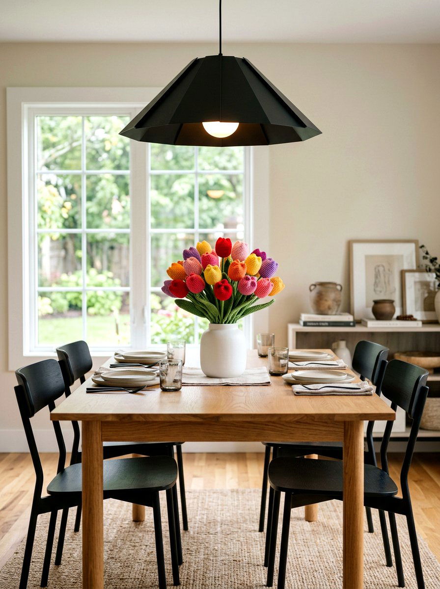 Crochet Tulip Bouquet - 25 Spring Crochet Decor Ideas