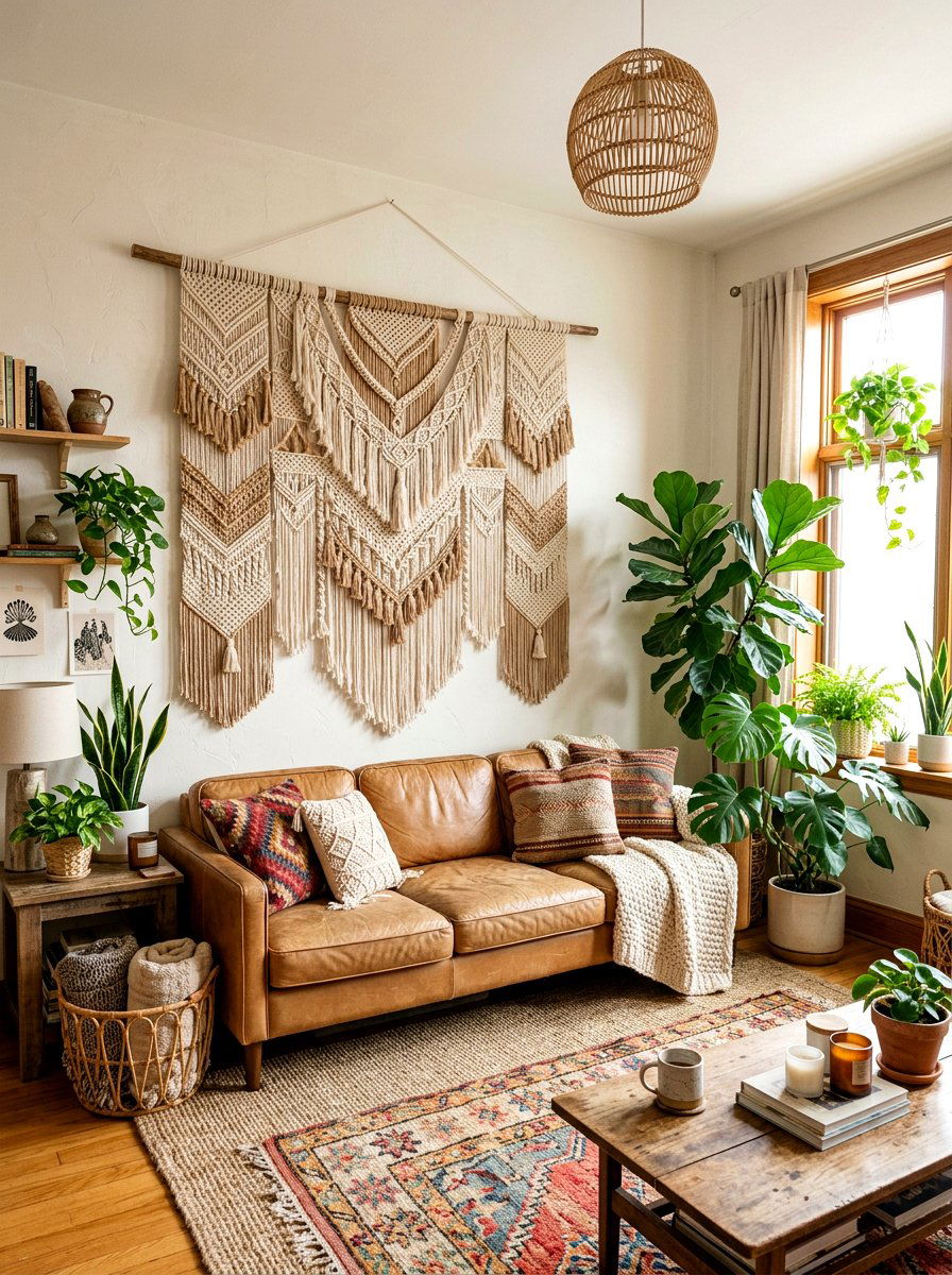 Crochet Wall Hanging - 25 Spring Crochet Decor Ideas